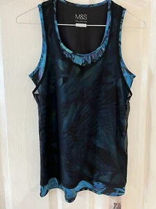 M&S ACTIVE SPORTSWEAR DOUBLE LAYER TOP Size UK 8 BNWT RRP £18 - Picture 1 of 5