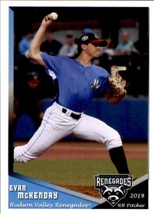2019 Hudson Valley Renegades Grandstand #24 Evan McKendry Pembroke Pines Florida