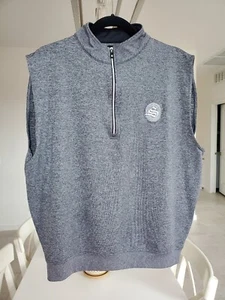 FootJoy Men's Medium Santa Maria Golf Half Zip Vest Pullover Gray Performance - Picture 1 of 6