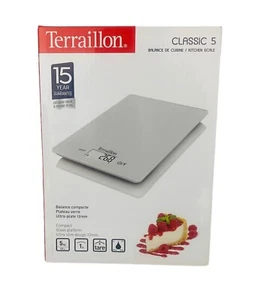 Terraillion Ultra Slim Küchenwaage LCD-Bildschirm g, oz, lb, ml 5 kg Max - Bild 1 von 3