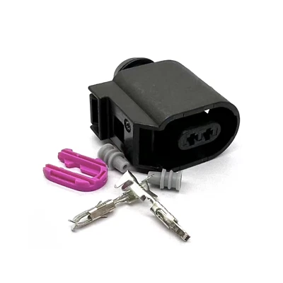Plugue conector sensor ABS de 2 pinos fêmea compatível com VW, Audi, Seat e Skoda - 6E0973702 - Imagem 1 de 2