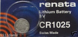 Renata Watch/Electronic Batteries 3v CR1025 Battery (Lithium Button Cell) 1 Pc - Picture 1 of 1