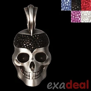 BICO Australia Pendant PV6 KALODAE Pave Swarovski Crystal Skull PV06 Biker NEW - Picture 1 of 2