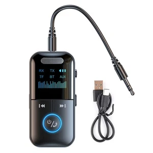 Bluetooth5.4 Audio Music Wireless Receiver AUX 3.5mm Home Car Handsfree Adapter - Afbeelding 1 van 17