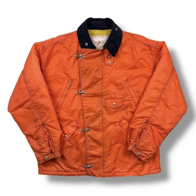 Abrigo Chaqueta Bombero Caza Naranja Vintage Años 60 Talla Mediana EE. UU. Foto 1 de 4