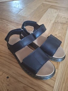 Sandalias de cuero Dr Martens Romi J - negras - Reino Unido talla 2 junior - Imagen 1 de 9