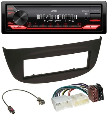 JVC Bluetooth USB DAB MP3 Autoradio für Renault Twingo ab 2012 schwarz - Bild 1 von 4