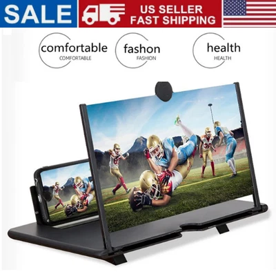 Amplificador de teléfono móvil video 3D HD lupa pantalla versión 2025 de 10/12 pulgadas Foto 1 de 4