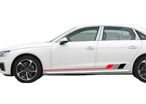 2 PIEZAS Gráficos Faldón Lateral Rayas Adhesivo Para Audi A4 B8 8k B9 B7 8w 8e Calcomanía Coche - Imagen 1 de 9