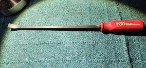 Hyper Tough USA Made Workshop Crafting Tool Flat Head Pry Bar, Red Handle 17" - Picture 1 of 17