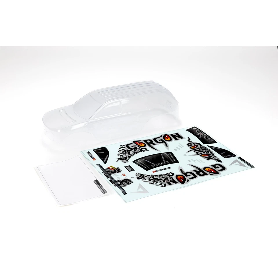 ARRMA 402352 GORGON Clear Body with Decals & Window Masks - Image 1 of 1