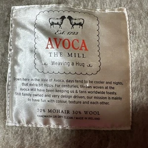 Avoca 70% Mohair 30% Wool Cream Winter White Throw Blanket 70” By 62” - Picture 1 of 4