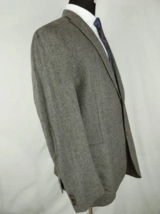 Joseph Abboud Men's 3XLT Gray Tweed Sport Coat Blazer Jacket Elbow Patches Peak - Picture 1 of 16