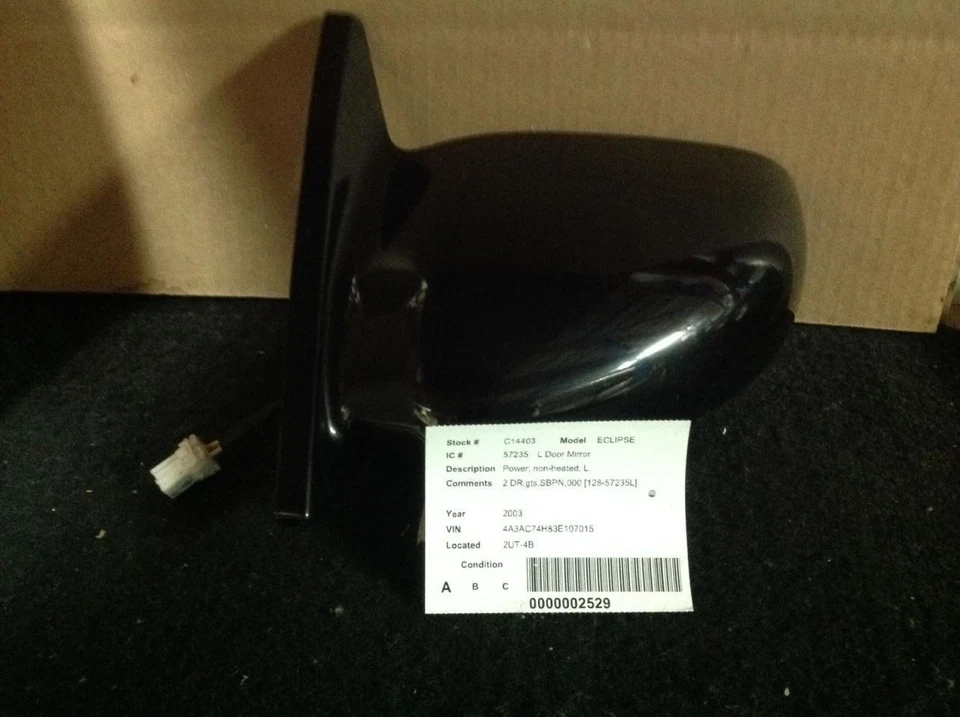 Espejo retrovisor lateral del conductor eléctrico sin calefacción compatible con 00-05 ECLIPSE 126590 Foto 1 de 1