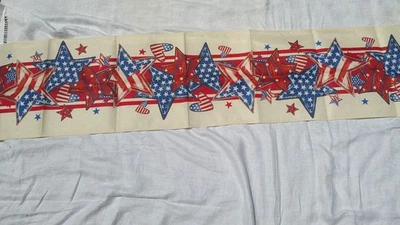 MIP Red White & Blue Stars Table Runner – 72 x 13 Inches – Never Used - Image 1 of 3