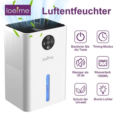 LOEFME Elektrisch Luftentfeuchter Tragbar&Leise Raumentfeuchter Luftentfeuchtungsgerät