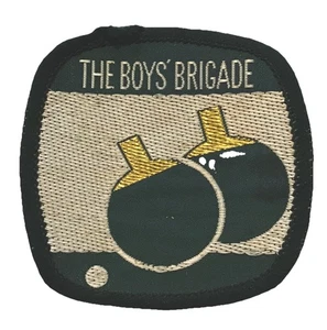 Vintage 1970 - 1971 BOYS BRIGADE Cloth Sew On Badge TABLE TENNIS 2.5” x 2.5” - Picture 1 of 2