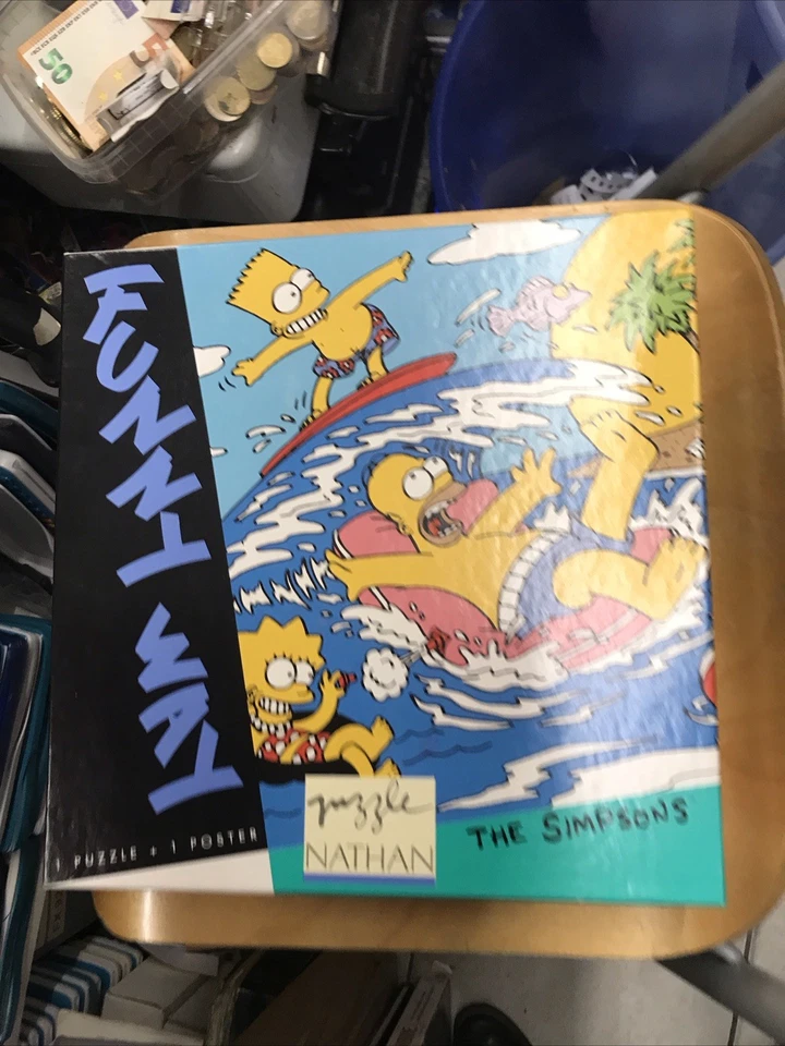 puzzle the simpson 500 pieces complement neuf 1993 nathan avec poster - Photo 1/4