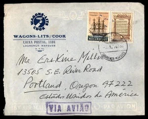 MayfairStamps Mozambique 1970 Wagons Lits//Cook Lourenco Marques to Portland OR - Picture 1 of 2