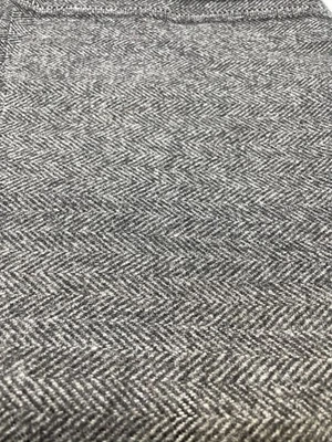 Tela de lana de tweed vintage gris espiga - peso pesado - 40” x 60” - artesanal Foto 1 de 3