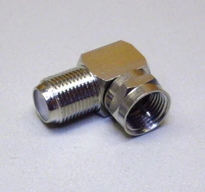 1 x F-Adapter, F-Buchse / F-Stecker gewinkelt (M3621) - Picture 1 of 1