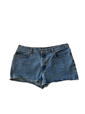 RL Ralph Lauren Polo Jean Denim Saturday Shorts Women’s Blue SZ 34x2 Vintage GUC - Image 1 of 4
