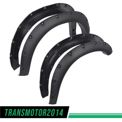 4Pcs Fender Flares Fit For 2019-2024 Ram 2500 3500 Pocket-Rivet Style Black  — 第 1/4 张图片