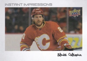 2022-23 UD Series 2 Instant Impressions #PZ-30 Blake Coleman - Calgary Flames - Picture 1 of 1