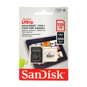 SanDisk 128 GB Ultra MicroSDXC Class 10 TF Flash SDXC Memory Card mobile 100Mb/s - Picture 1 of 3