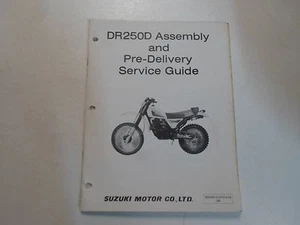 1983 Suzuki DR250D Montaje Pre Entrega Servicio Guía Manual Fábrica OEM Oferta - Imagen 1 de 12
