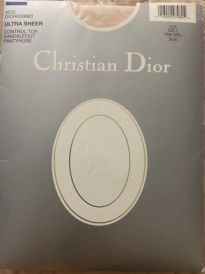 Christian Dior Pantyhose Womens Ultra Sheer Rose Petal Hosiery Style 4533 Size 1