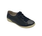 Nwb Dansko Orli Size 40 Black Perforated Napa Leather Lace-Up Sneakers