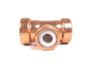 Elkhart 3/4" x 3/4" x 1/2" Tee, CopperLOC SharkBite Style - Picture 1 of 4