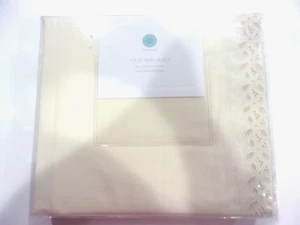 NEW Martha Stewart Pima Cotton Twin Bed Skirt Cream Off White 16" Drop Eyelet - Picture 1 of 6