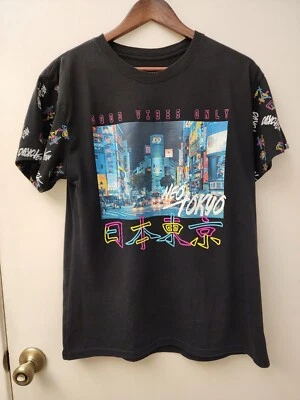 Camisa gráfica Fresh Laundry Neo Tokyo Good Vibes Only neon tamanho G streetwear  - Imagem 1 de 4