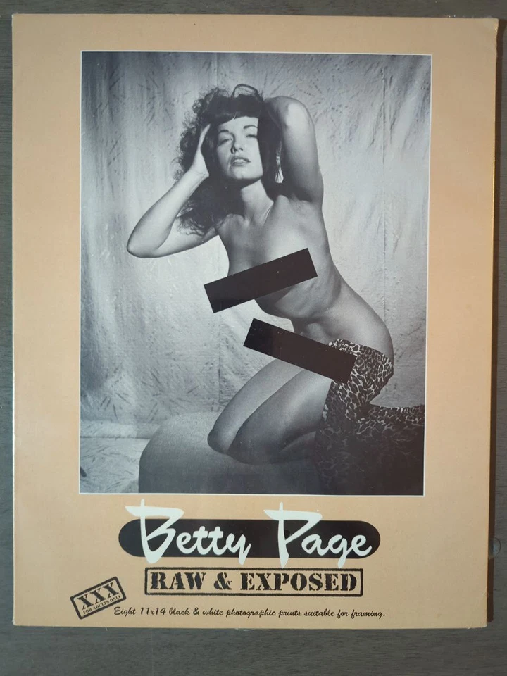 Impresiones fotográficas Betty Page crudas y expuestas 8 11x14 en blanco y negro nuevas selladas - DM28/29 Foto 1 de 2