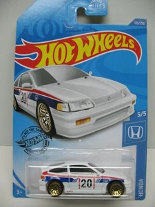 Hot Wheels 2020 '88 Honda CR-X #123 BIANCO custodia E - Foto 1 di 2
