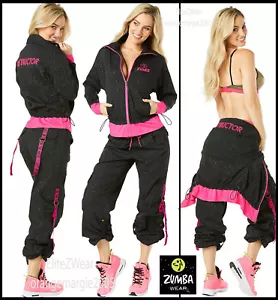 Juego de 2 piezas de chaqueta de instructor Zumba + pantalones de carga. Ropa de convención - Imagen 1 de 7