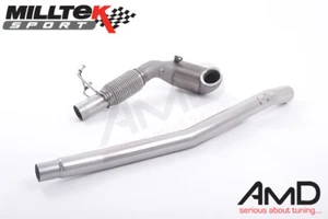 Milltek Golf R MK7 Large Bore Downpipe HJS Sports Cat fits OEM Standard Exhaust - Picture 1 of 1