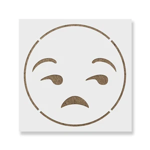 Plantilla Emoji sin diversión - plantillas Mylar duraderas y reutilizables - Imagen 1 de 5