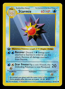 Pokemon Card - 1st Edition Starmie Base Set (Shadowless) 64/102