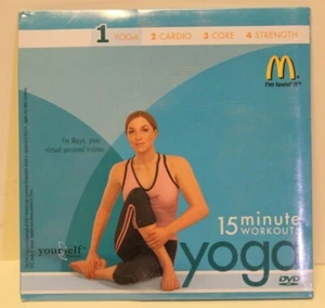 NEW Mcdonald's 15 Minute Workouts Yoga DVD volume 1 fitness exercise - Imagen 1 de 2