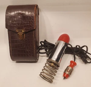 Vintage Hand Held Car Light 12v with Cigarette Lighter Plug + Leather pouch - Picture 1 of 2