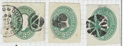 Collection Fancy Cancels RPO RADIAL ETC 3 Cent Washington Postal Corner US F28 - Image 1 of 3