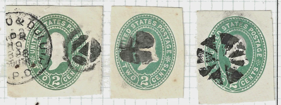 Collection Fancy Cancels RPO RADIAL ETC 3 Cent Washington Postal Corner US F28 - Image 1 of 3