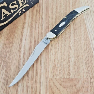 Case XX Toothpick Folding Knife Stainless Steel Blade Jigged Synthetic Handle - Picture 1 of 12