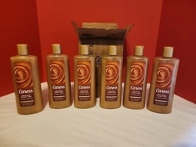 LOT (6) CARESS SHEA BUTTER & BROWN SUGAR EXFOLIATING BODY WASH 18 FL OZ - Image 1 of 4
