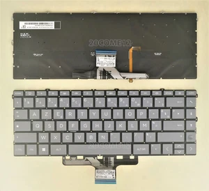 Nuevo Para HP 14-ep 14-ep0000 Teclado Retroiluminado Gris Clave Francesa Sin Marco - Imagen 1 de 2