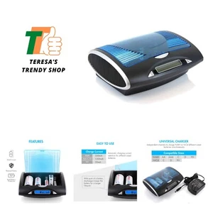 Smart Battery Charger for NIMH/NICD AA/AAA/C/D/9V Batteries, LCD Universal Re... - Picture 1 of 8