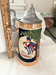 1953 Duquesne University German Stein Eric Mihan Dukes Mascot - Picture 1 of 4